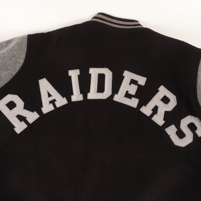 [人気モデル] 90s NFL ラスベガス・レイダース メルトンウール スタジャン / USA製 Chalk Line
