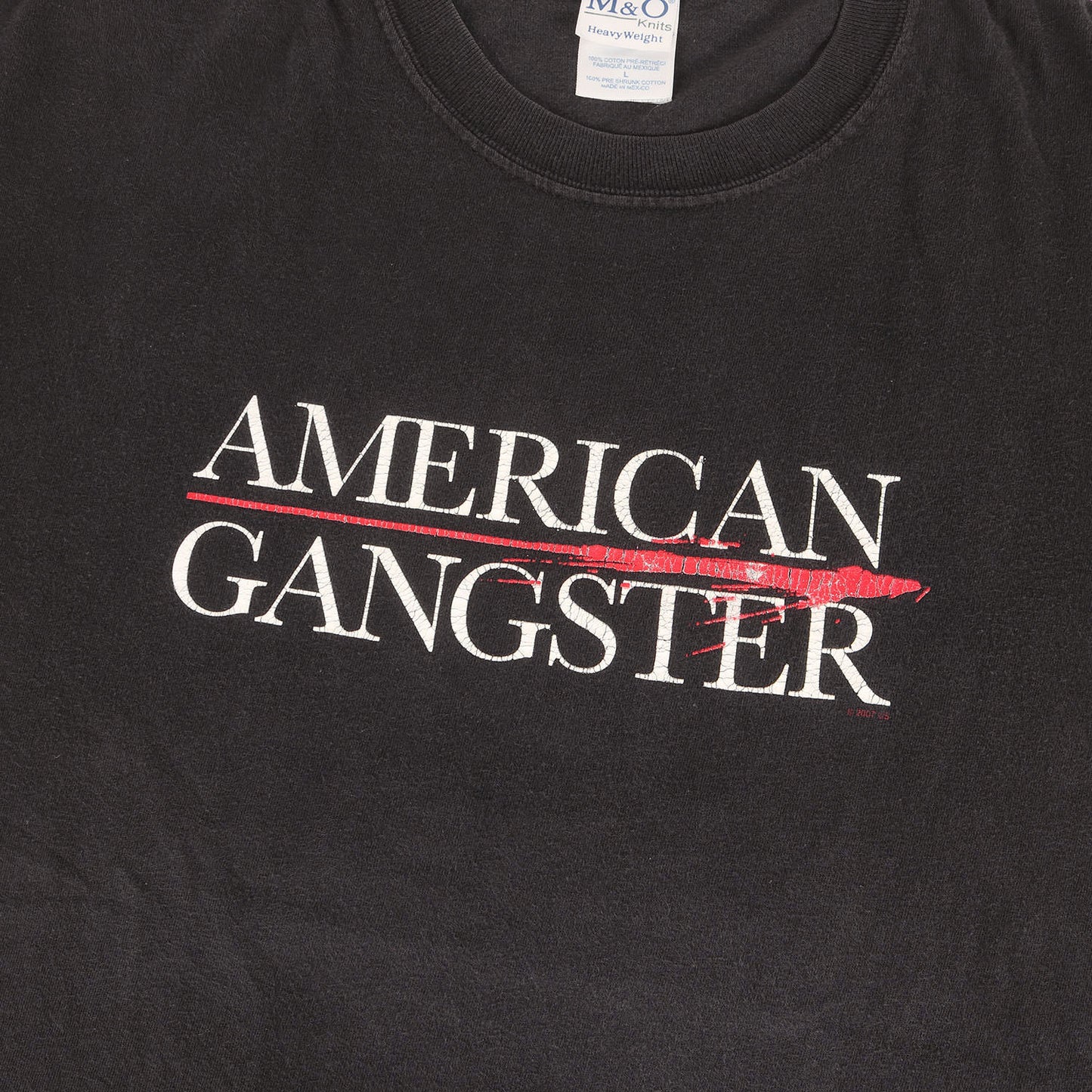 [映画 ムービー] 00s American Gangster アメリカン・ギャングスター タイトルロゴ Tシャツ / メキシコ製 M&O