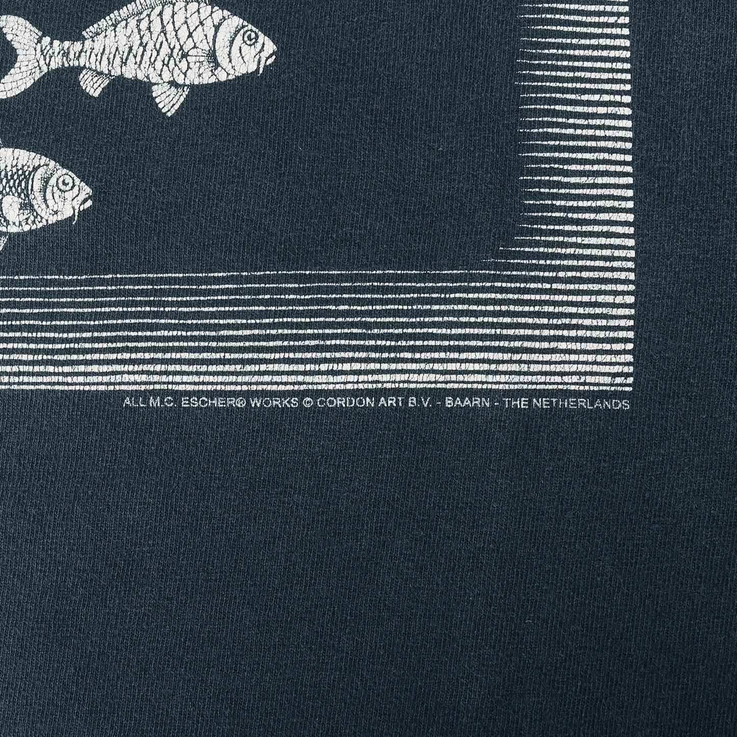 [希少モデル] 90s M. C. Escher マウリッツ・エッシャー 鳥と魚 Tシャツ / ホンジュラス製 WESTSIDE