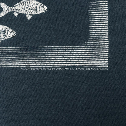 [希少モデル] 90s M. C. Escher マウリッツ・エッシャー 鳥と魚 Tシャツ / ホンジュラス製 WESTSIDE