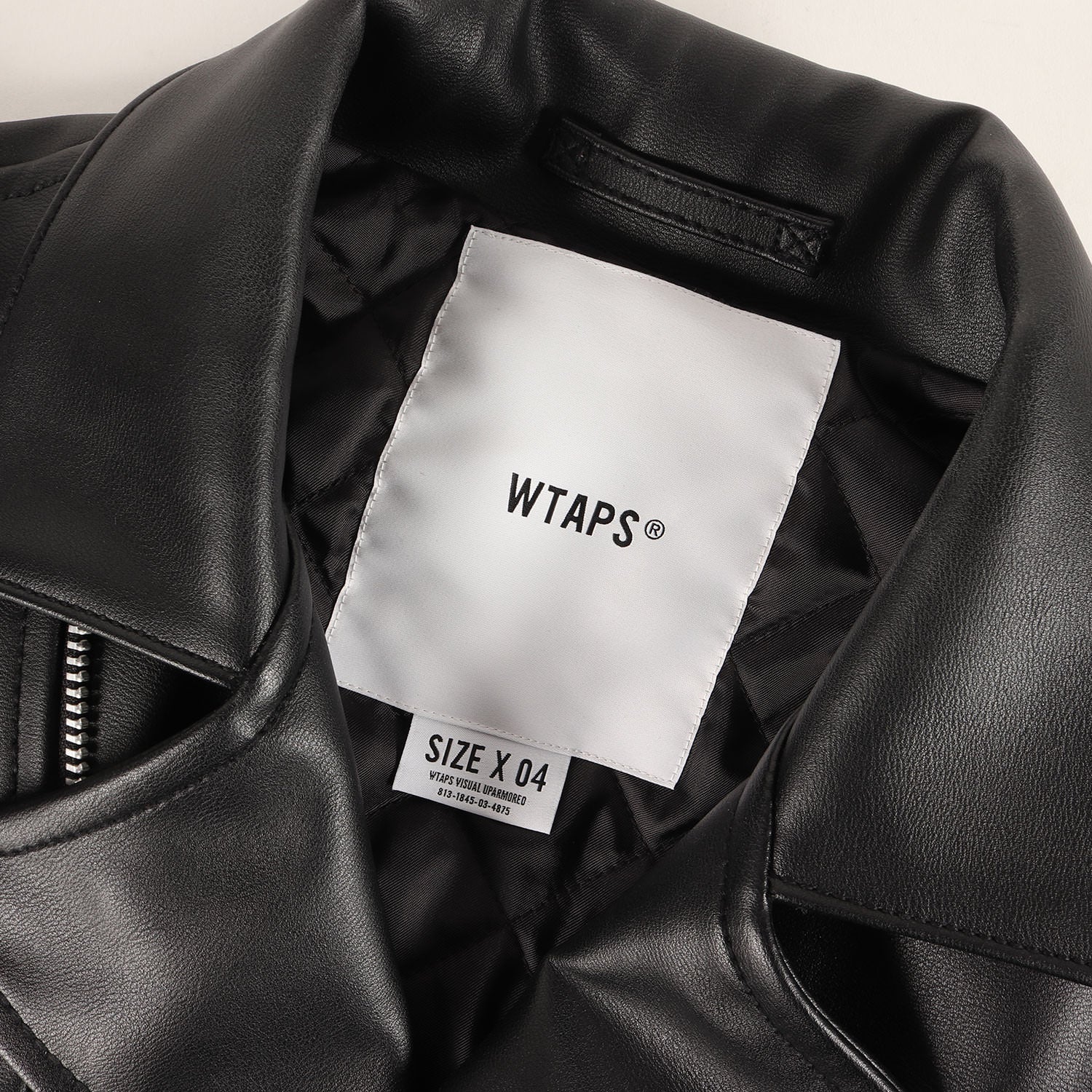 23AW シンセティックレザー ダブル ライダースジャケット(VANCE