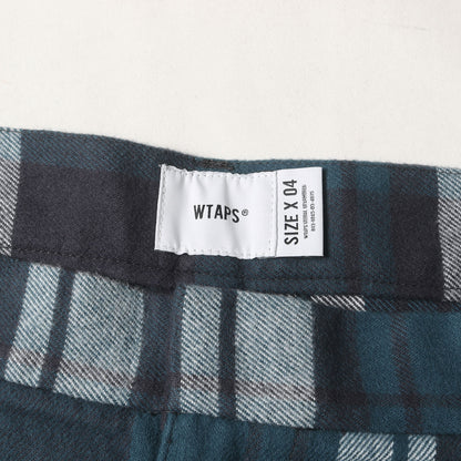 24SS チェックフランネル ワークパンツ(LEZ / SGL / TROUSERS / COTTON FLANNEL TEXTILE)
