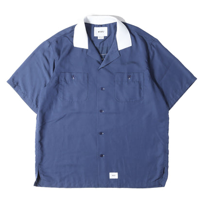 24SS ロゴ刺繍 ボーリングシャツ(KINGPIN / SS / VCPL. TWILL. WUT)