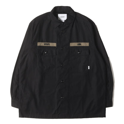 24AW バックサテン ミリタリーシャツ(CBW / LS / COTTON. SATIN)