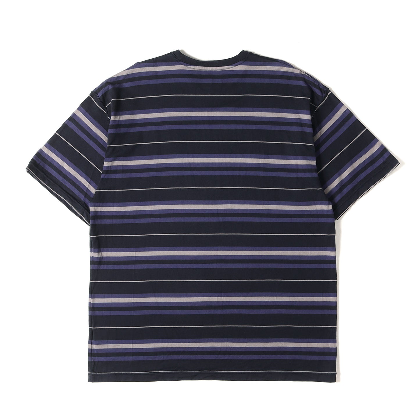23SS ロゴ刺繍 ボーダー クルーネック Tシャツ(BDY 02 / SS / COTTON. TEXTILE. SIGN)