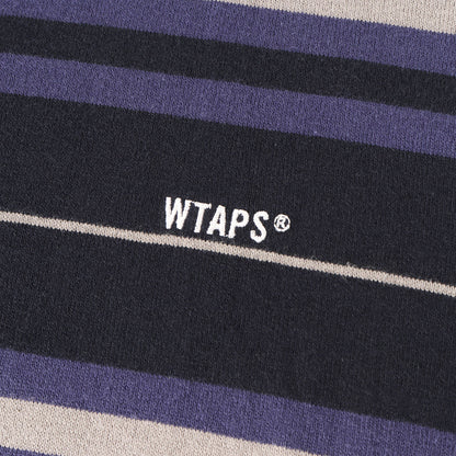 23SS ロゴ刺繍 ボーダー クルーネック Tシャツ(BDY 02 / SS / COTTON. TEXTILE. SIGN)