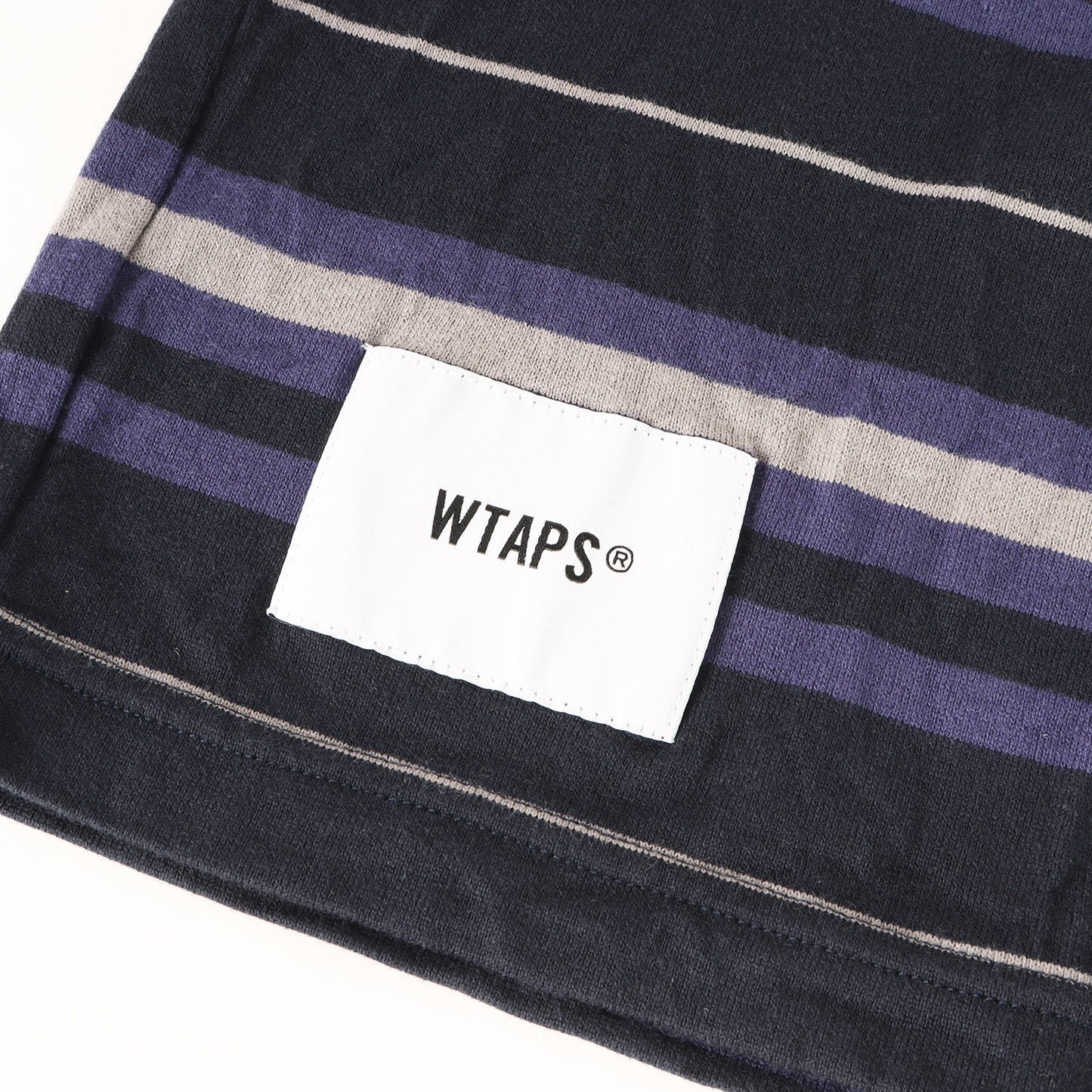 23SS ロゴ刺繍 ボーダー クルーネック Tシャツ(BDY 02 / SS / COTTON. TEXTILE. SIGN)