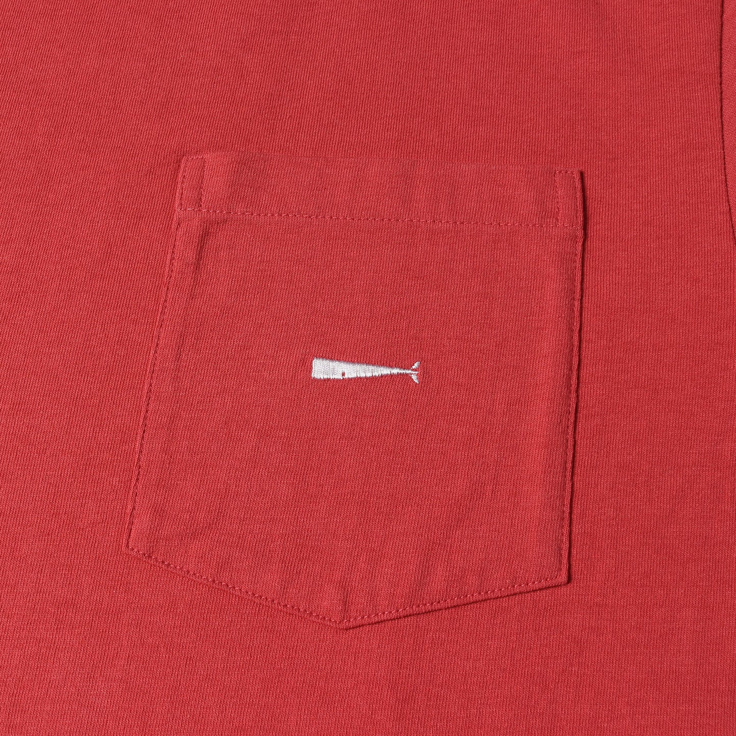 ワンポイント刺繍 ロングスリーブ ポケット Tシャツ(CACHALOT / POCKET LS)