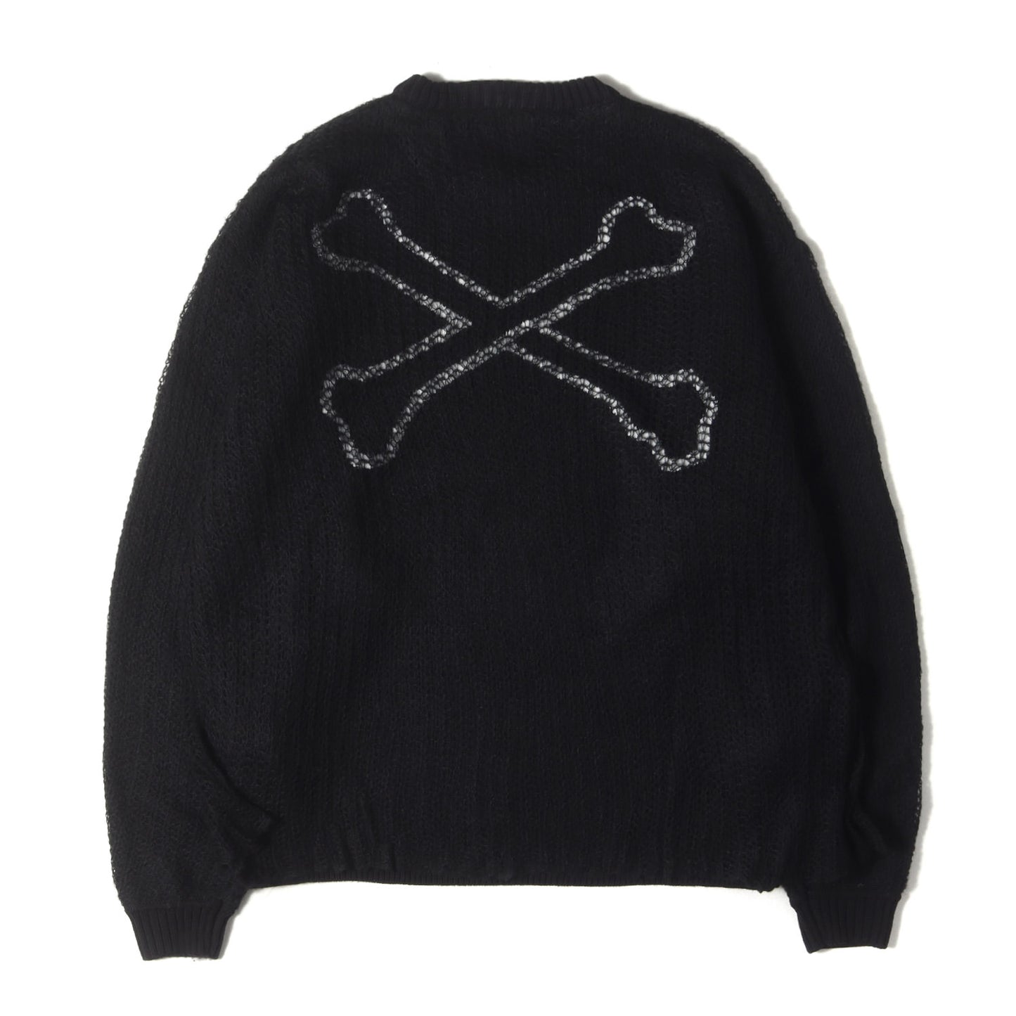 23AW クロスボーン レイヤード クルーネック ニットセーター(OBSVR / SWEATER / ACRYLIC. X3.0)