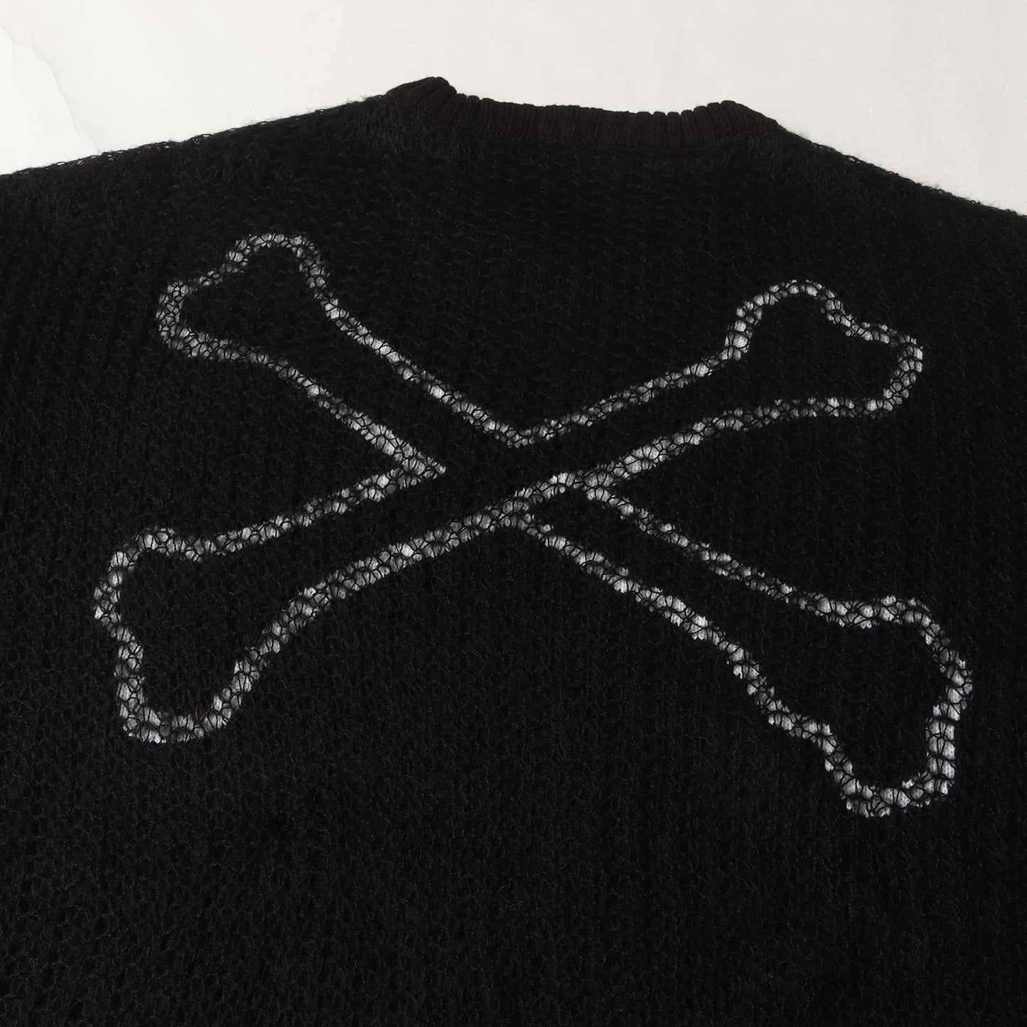 23AW クロスボーン レイヤード クルーネック ニットセーター(OBSVR / SWEATER / ACRYLIC. X3.0)