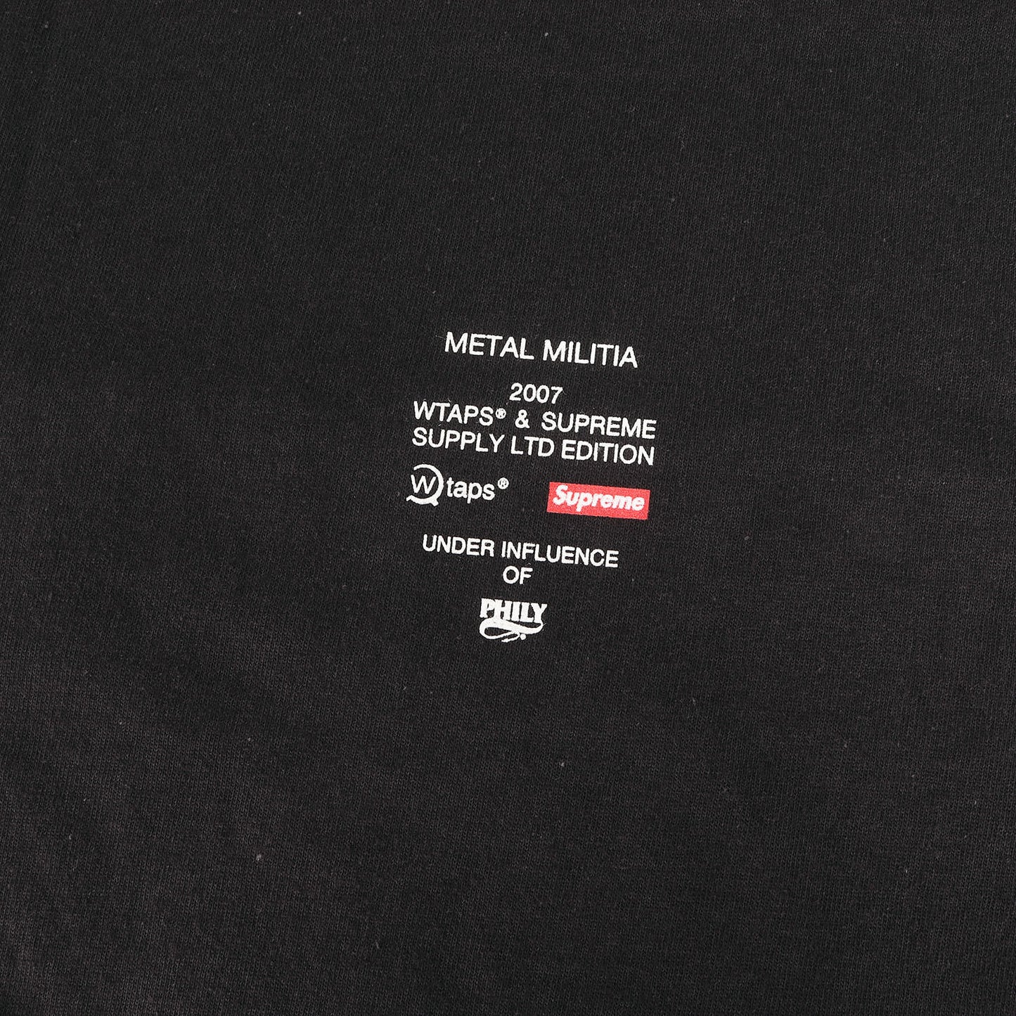 00s ×WTAPS クロスボーン Tシャツ(Too Black Tee / デッドストック)