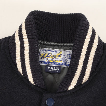 [YALE大学モデル] フルデコ 袖レザー メルトン スタジャン (30oz. Wool Melton Award Jacket)