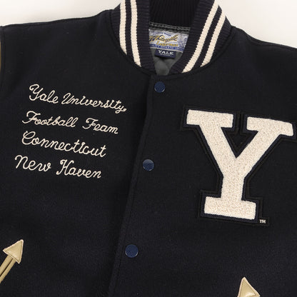 [YALE大学モデル] フルデコ 袖レザー メルトン スタジャン (30oz. Wool Melton Award Jacket)