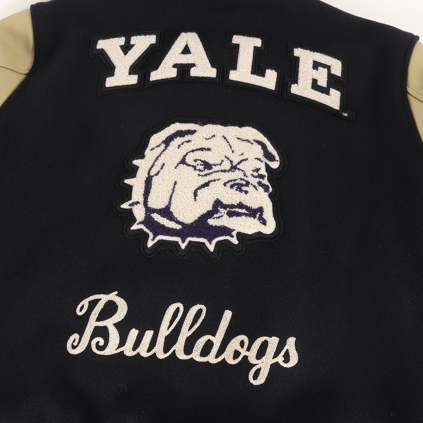 [YALE大学モデル] フルデコ 袖レザー メルトン スタジャン (30oz. Wool Melton Award Jacket)