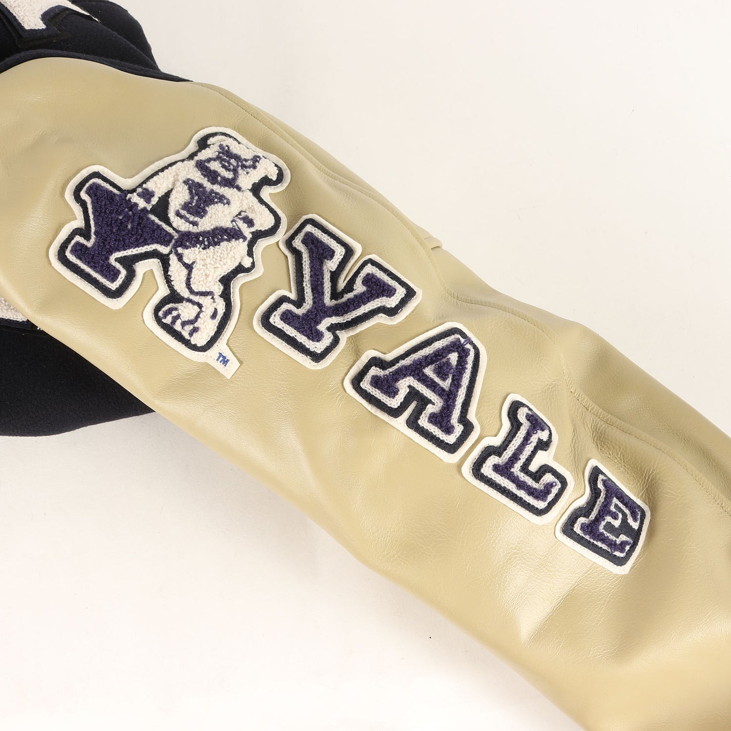 [YALE大学モデル] フルデコ 袖レザー メルトン スタジャン (30oz. Wool Melton Award Jacket)