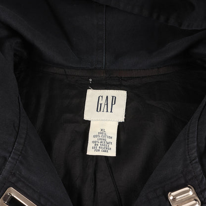 [人気 OLD GAP] 90s 金具ボタン コットンツイル フーデッド ハーフ コート