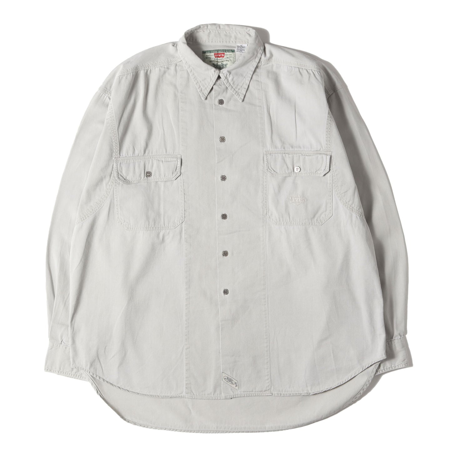 90s メタルボタン コットンツイル ワークシャツ 60505-1625
