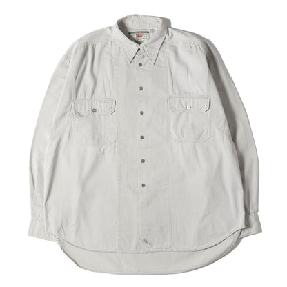 90s メタルボタン コットンツイル ワークシャツ 60505-1625