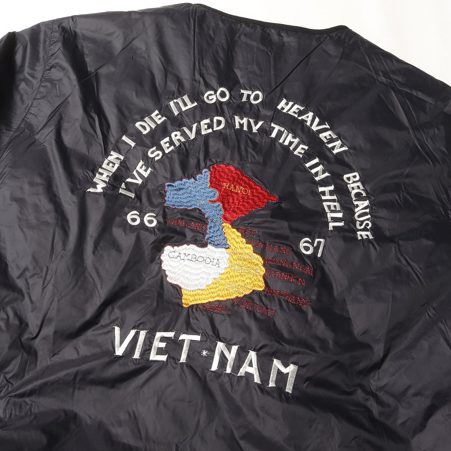 ジャパンスペシャル 虎刺繍 リバーシブル ベトジャン ダウンジャケット