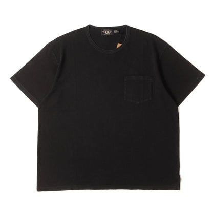 [近年モデル] ヴィンテージ加工 ポケット付き 無地 クルーネック Tシャツ