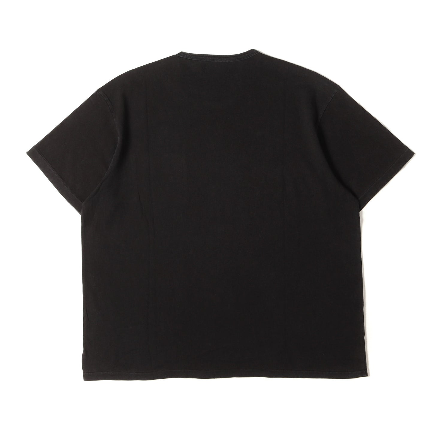 [近年モデル] ヴィンテージ加工 ポケット付き 無地 クルーネック Tシャツ