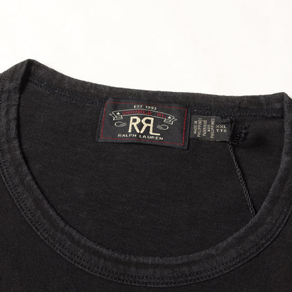 [近年モデル] ヴィンテージ加工 ポケット付き 無地 クルーネック Tシャツ