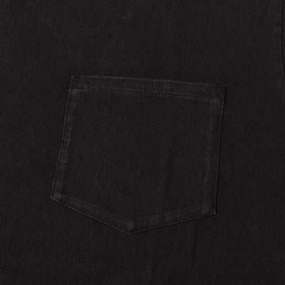 [近年モデル] ヴィンテージ加工 ポケット付き 無地 クルーネック Tシャツ