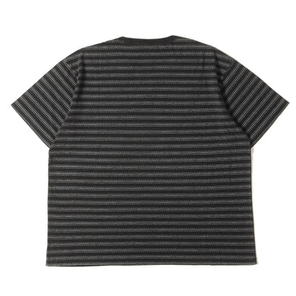 [近年モデル] ヴィンテージ加工 ボーダープリント クルーネック Tシャツ