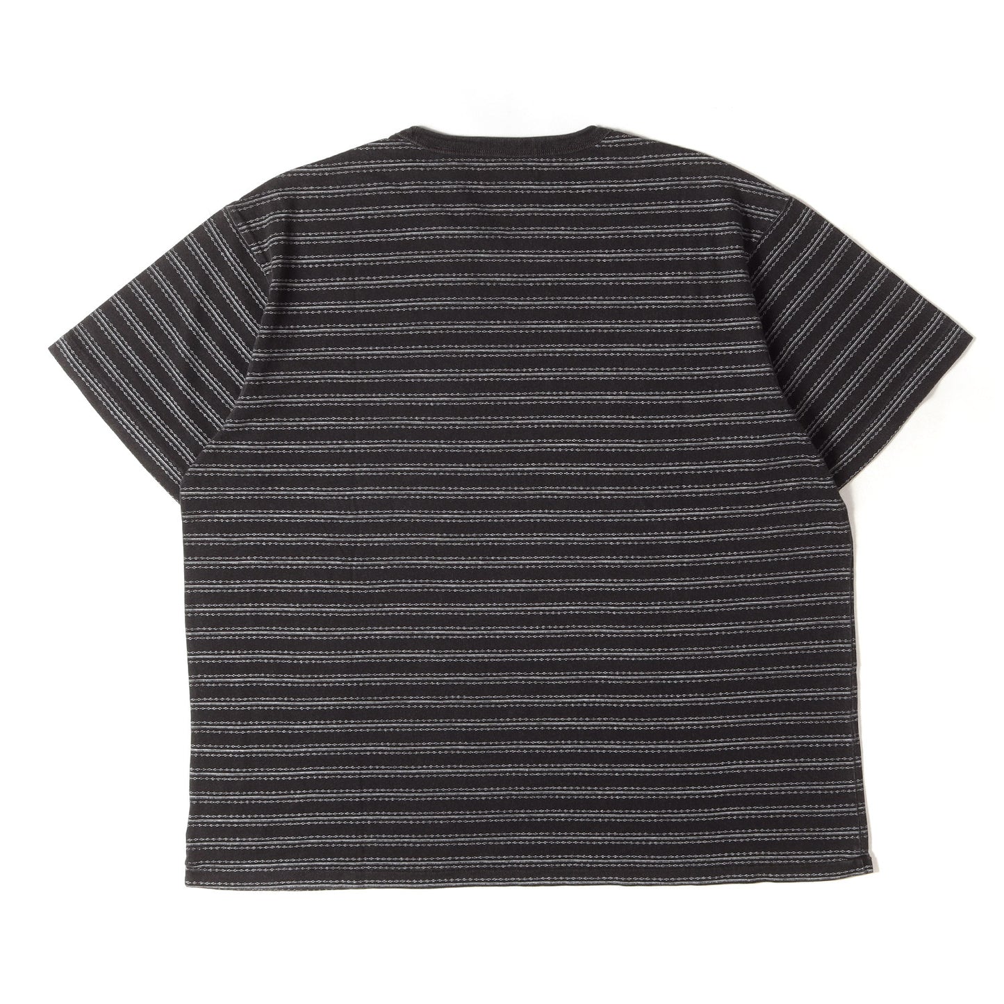 [近年モデル] ヴィンテージ加工 ボーダープリント クルーネック Tシャツ