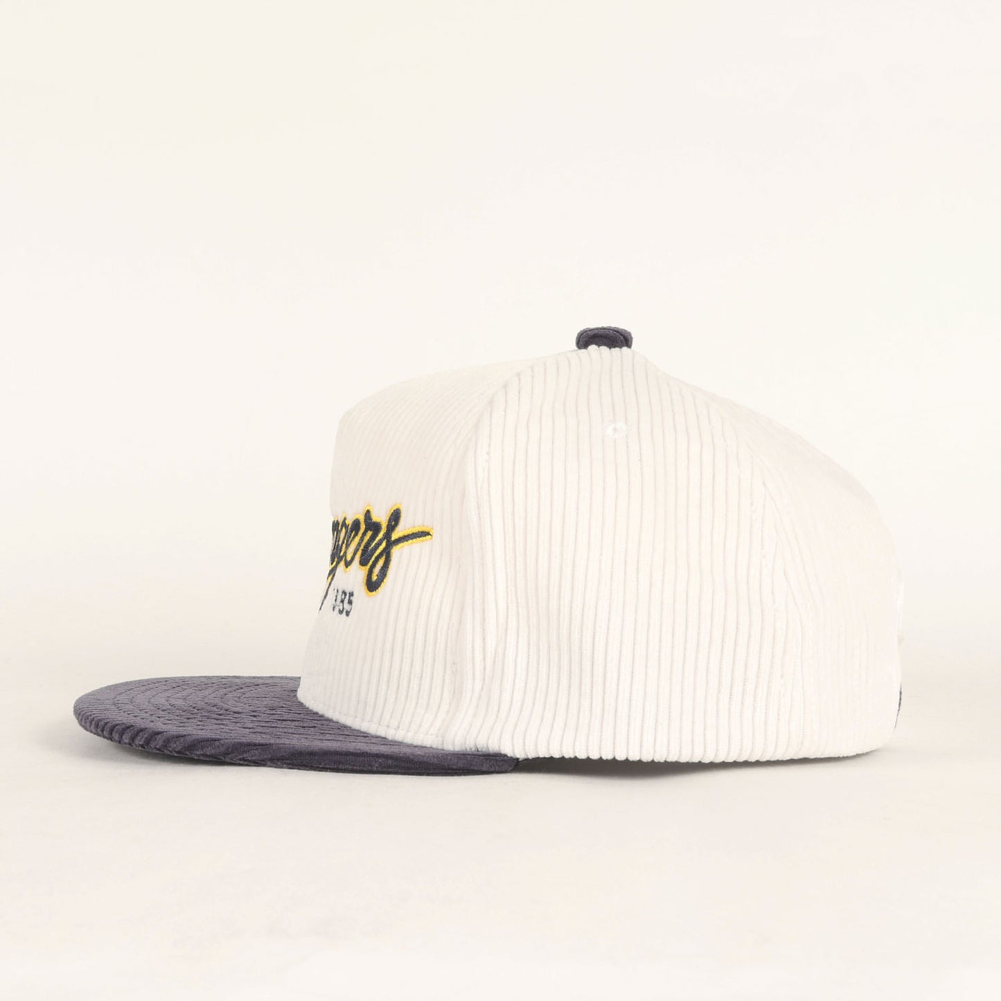 21AW ブランドロゴ刺繍 コーデュロイ 5パネルキャップ(CORDUROY CURSIVE CAP)