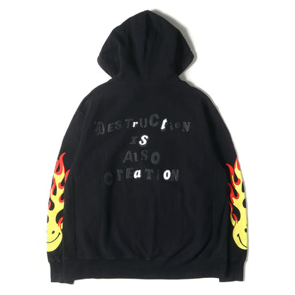 20SS フレイム グラフィック スウェットパーカー(Smile Hoodie)