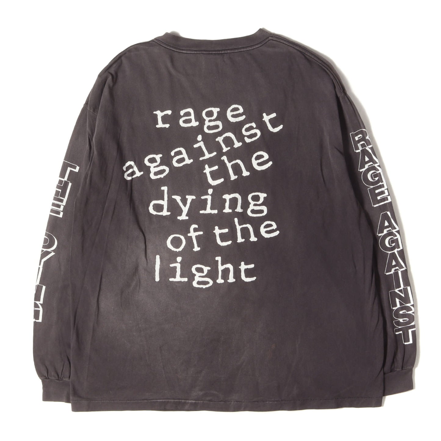 22SS レイジ・アゲインスト・ザ・マシーンロゴ ヴィンテージ加工 ロングスリーブ Tシャツ(LS TEE THE DYIN)