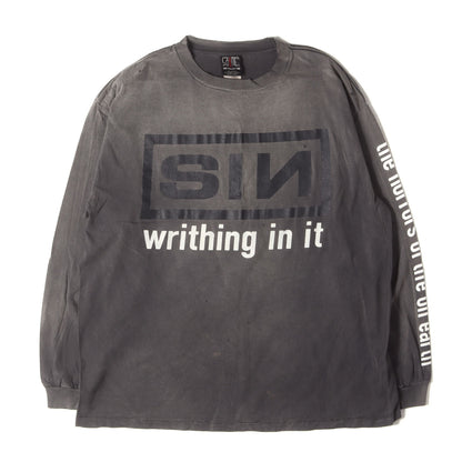 22AW ナイン・インチ・ネイルズロゴ ヴィンテージ加工 ロングスリーブ Tシャツ(SIN LS TEE)
