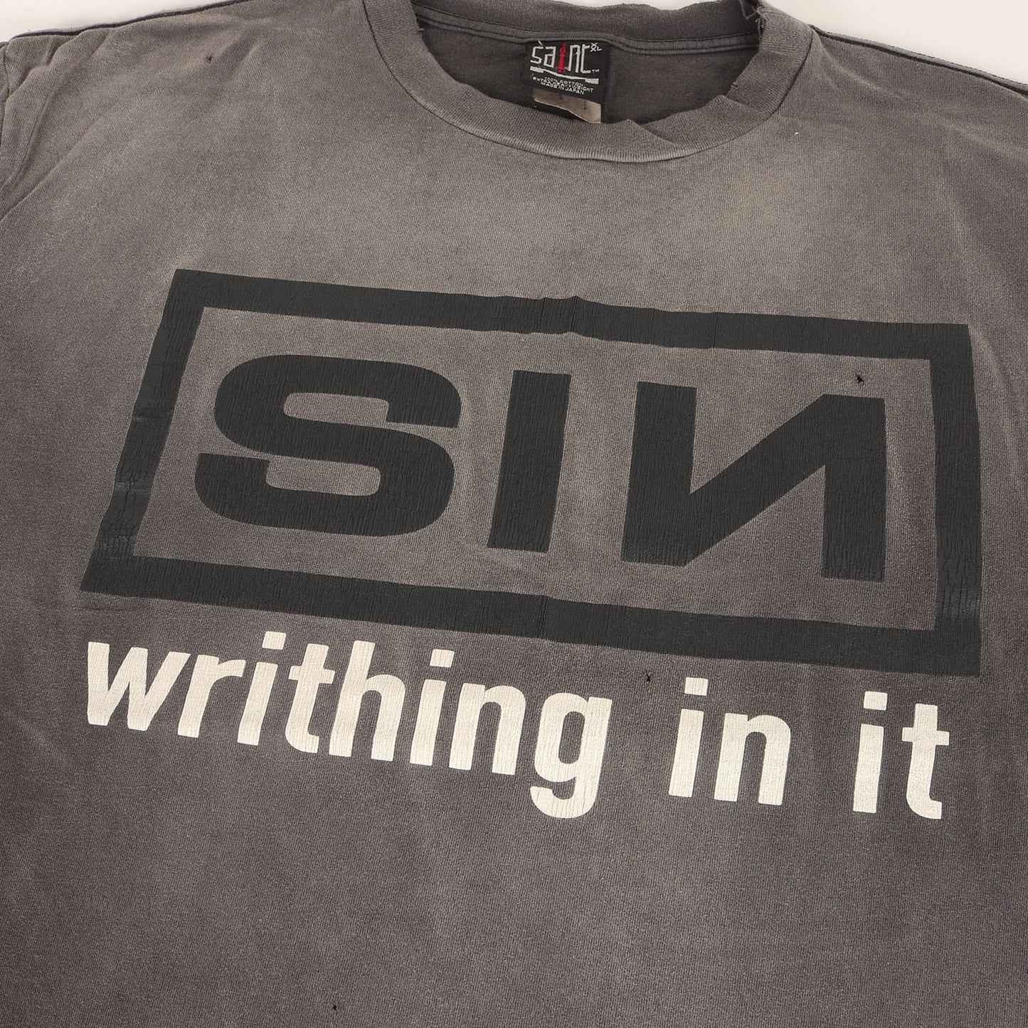 22AW ナイン・インチ・ネイルズロゴ ヴィンテージ加工 ロングスリーブ Tシャツ(SIN LS TEE)