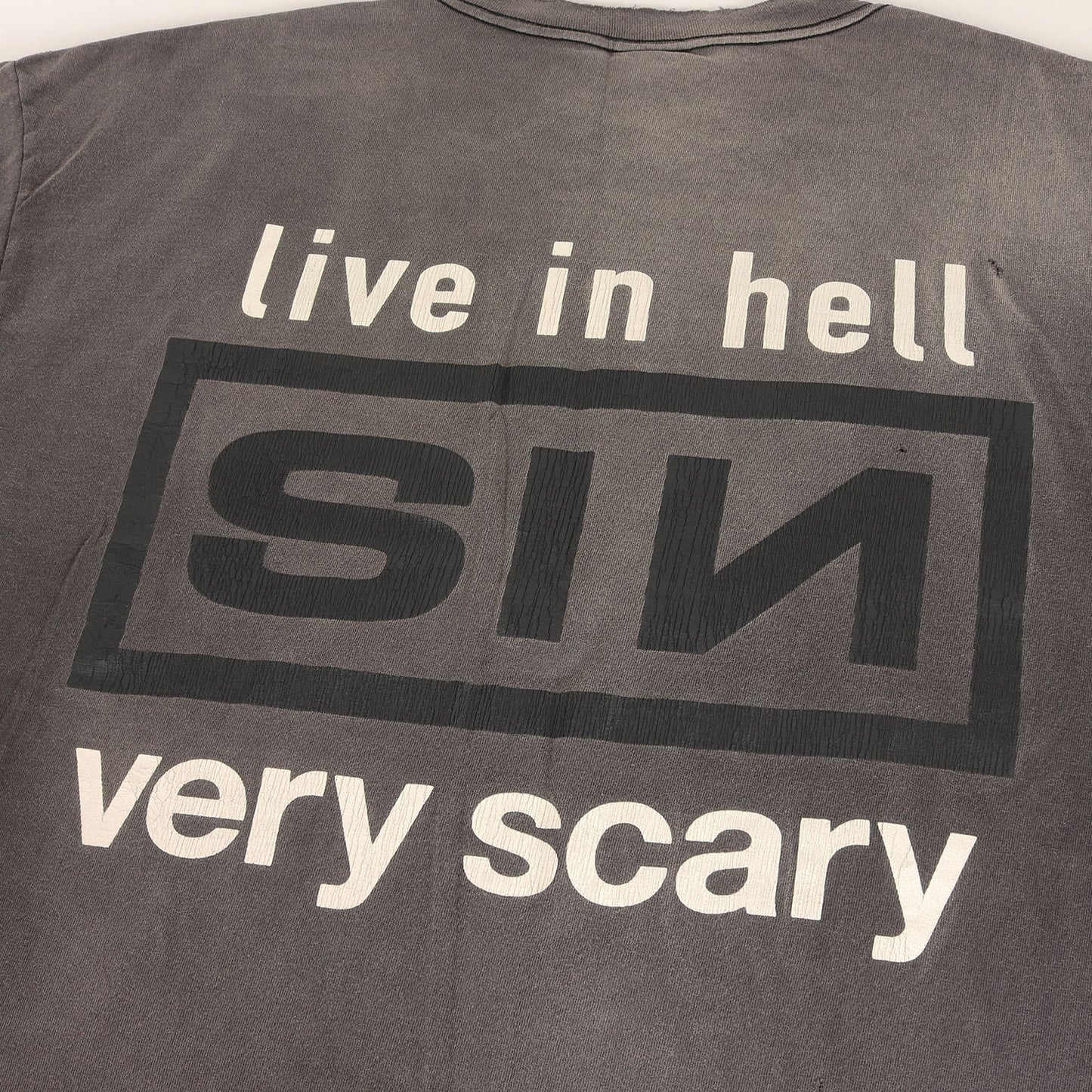 22AW ナイン・インチ・ネイルズロゴ ヴィンテージ加工 ロングスリーブ Tシャツ(SIN LS TEE)