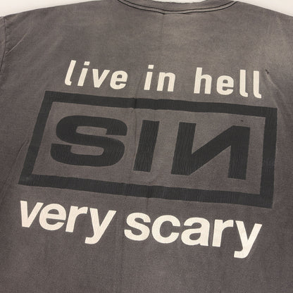 22AW ナイン・インチ・ネイルズロゴ ヴィンテージ加工 ロングスリーブ Tシャツ(SIN LS TEE)