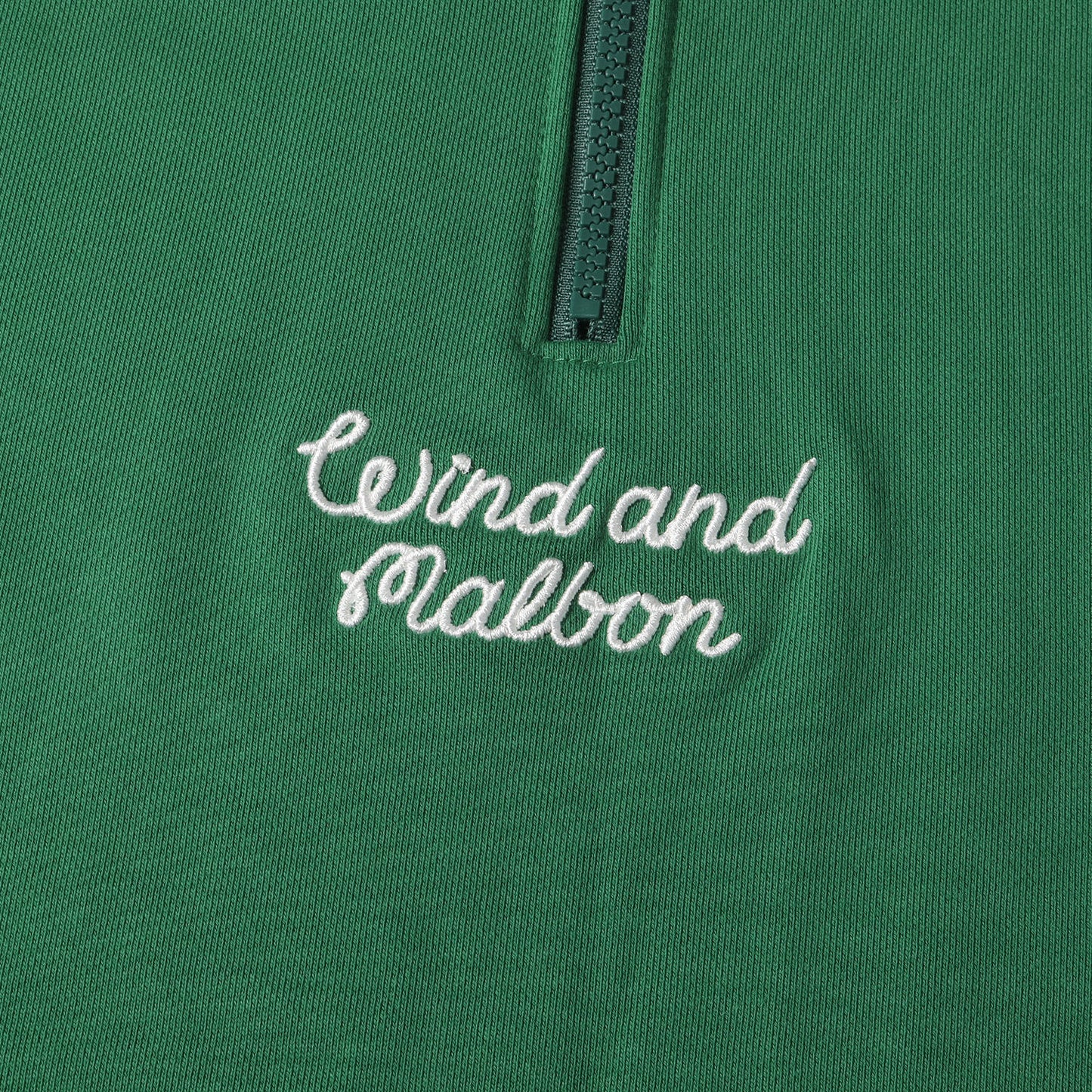 22SS ×Malbon Golf ロゴ刺繍 ハーフジップ スウェット