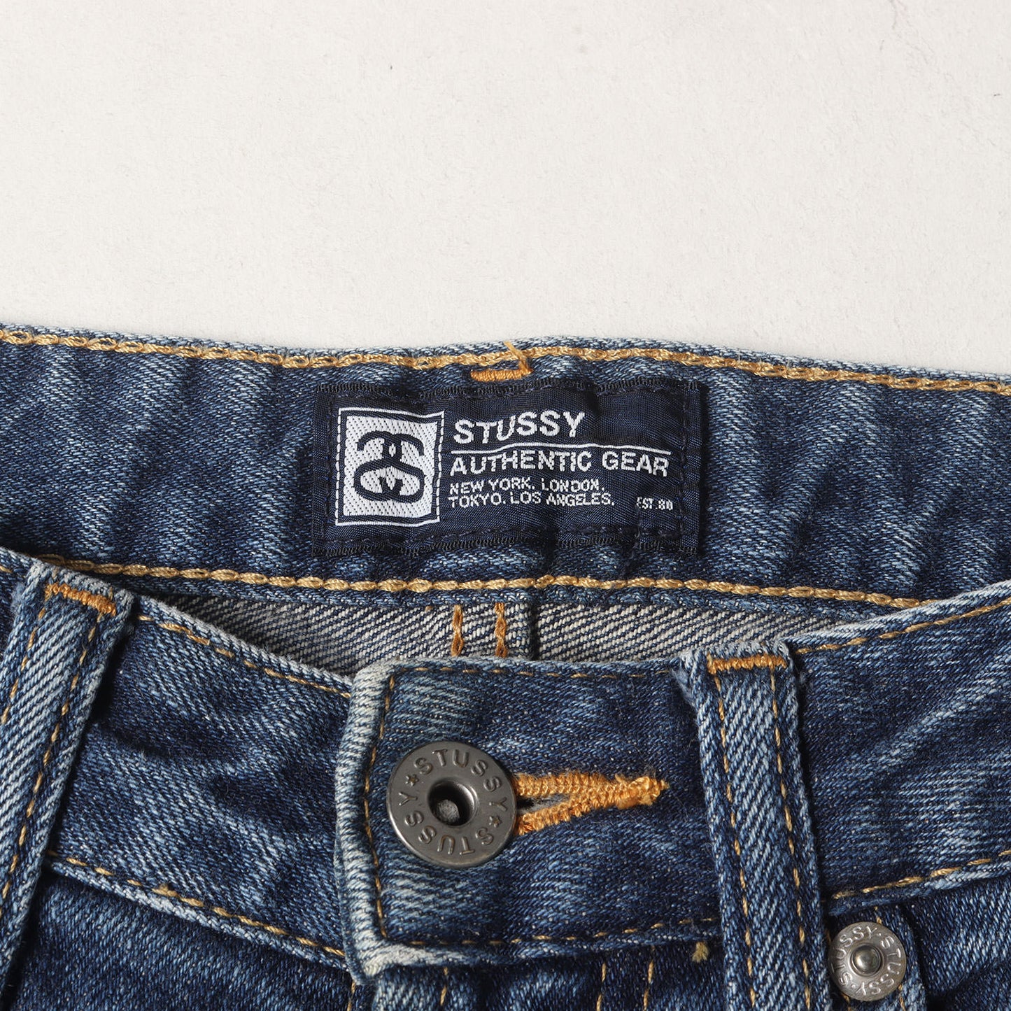 SSリンク ヴィンテージ加工 ストレッチ スキニー デニムパンツ