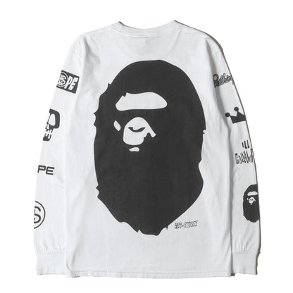 ×A BATHING APE マルチグラフィック ロングスリーブ Tシャツ