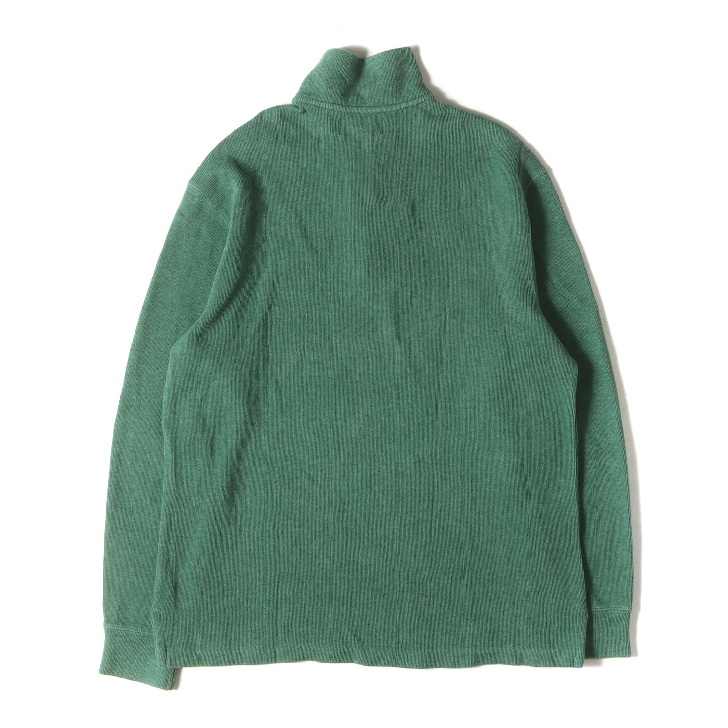 00s ポニー刺繍 ハーフジップ リブ スウェットシャツ