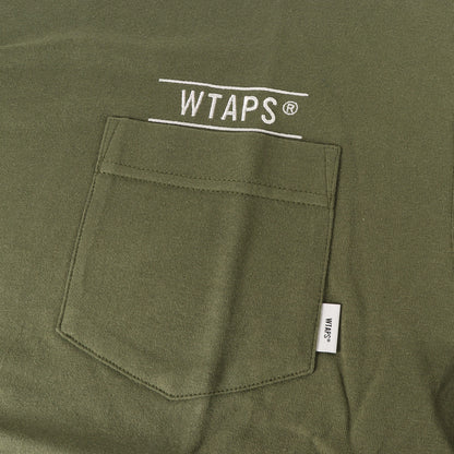 23SS ブランドロゴ刺繍 ポケット Tシャツ(SAC 02 / SS / COTTON. CREVASSE)