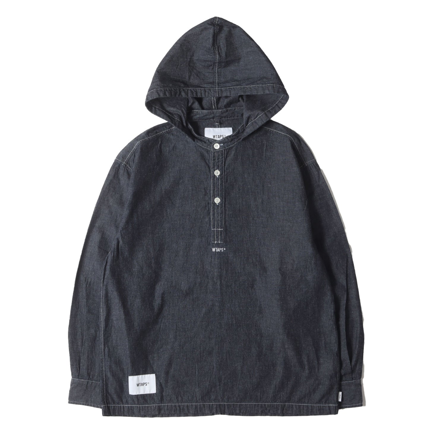 21SS フード付き プルオーバー シャンブレーシャツ(FALCONER / LS)