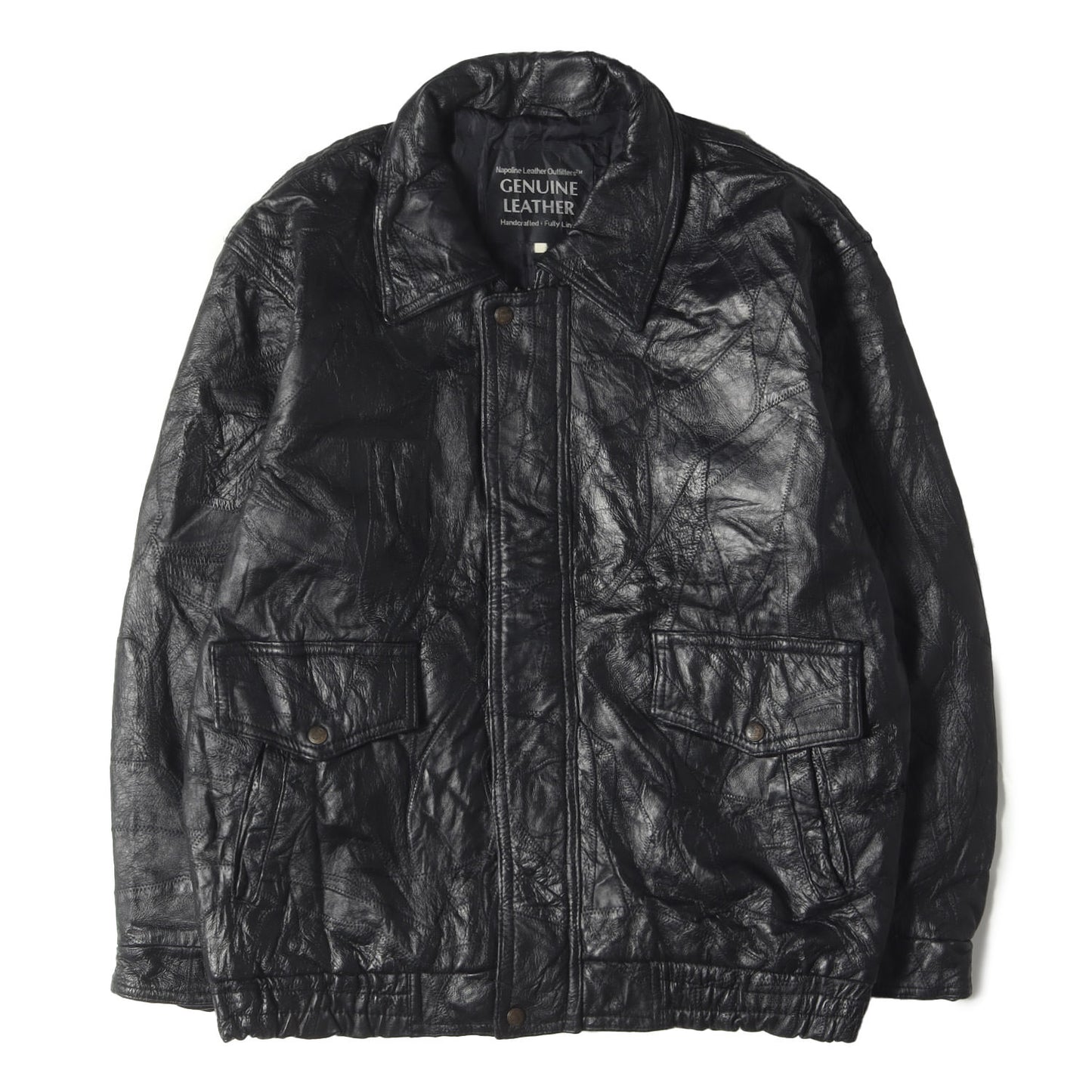90s パッチワーク レザー ジャケット Napoline Leather Outfitters