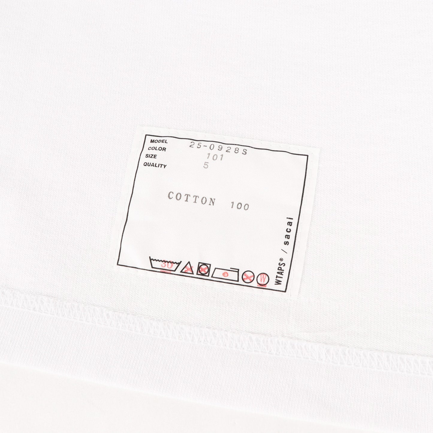 24AW ×Sacai バックロゴ ヘビー Tシャツ(Print T-Shirt / SS / COTTON. SACAI)