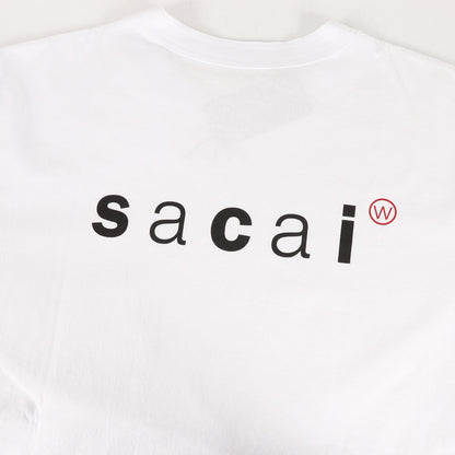 24AW ×Sacai バックロゴ ヘビー Tシャツ(Print T-Shirt / SS / COTTON. SACAI)
