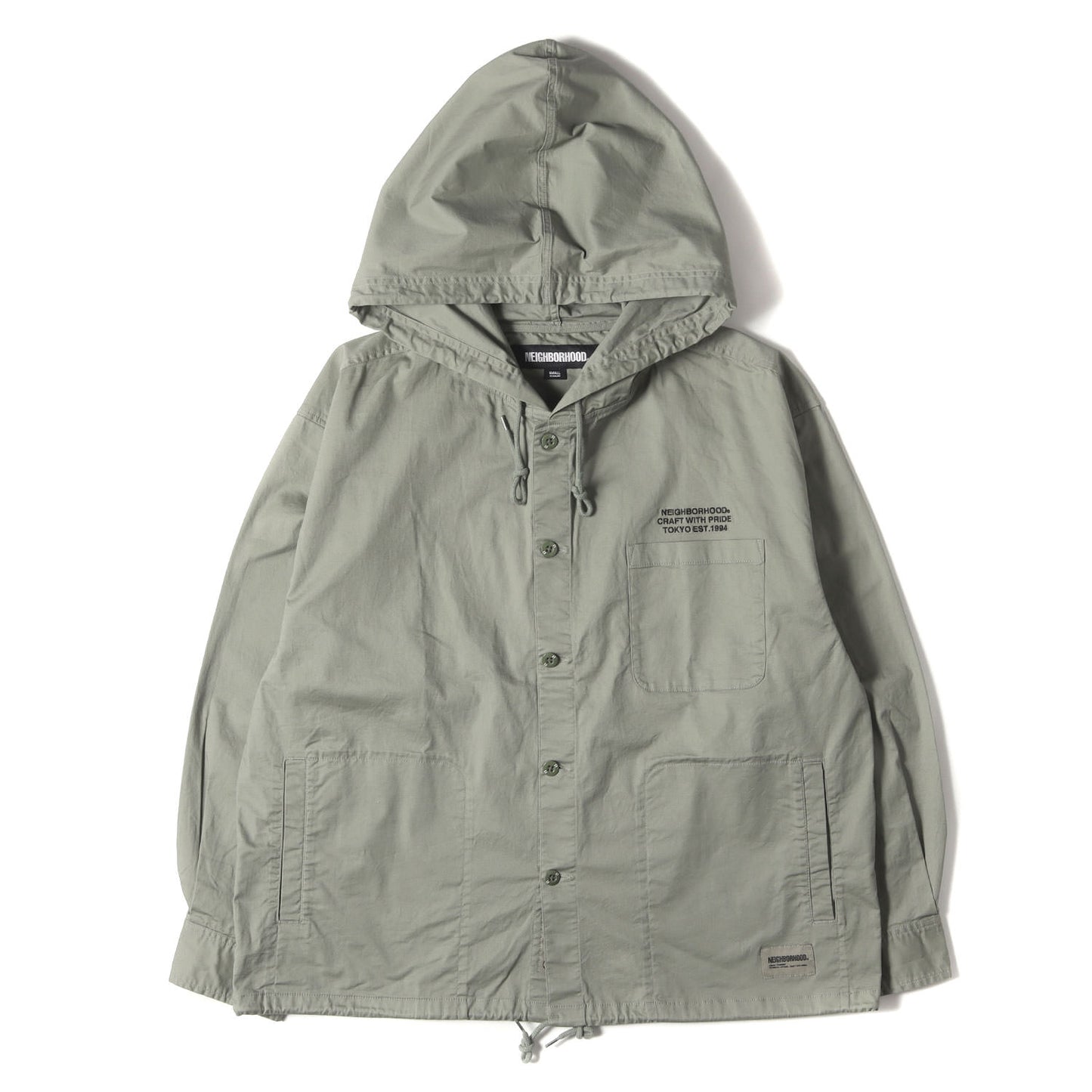 24AW フード付き ストレッチツイル シャツ(HOODED SHIRT LS)
