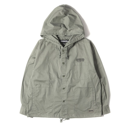 24AW フード付き ストレッチツイル シャツ(HOODED SHIRT LS)