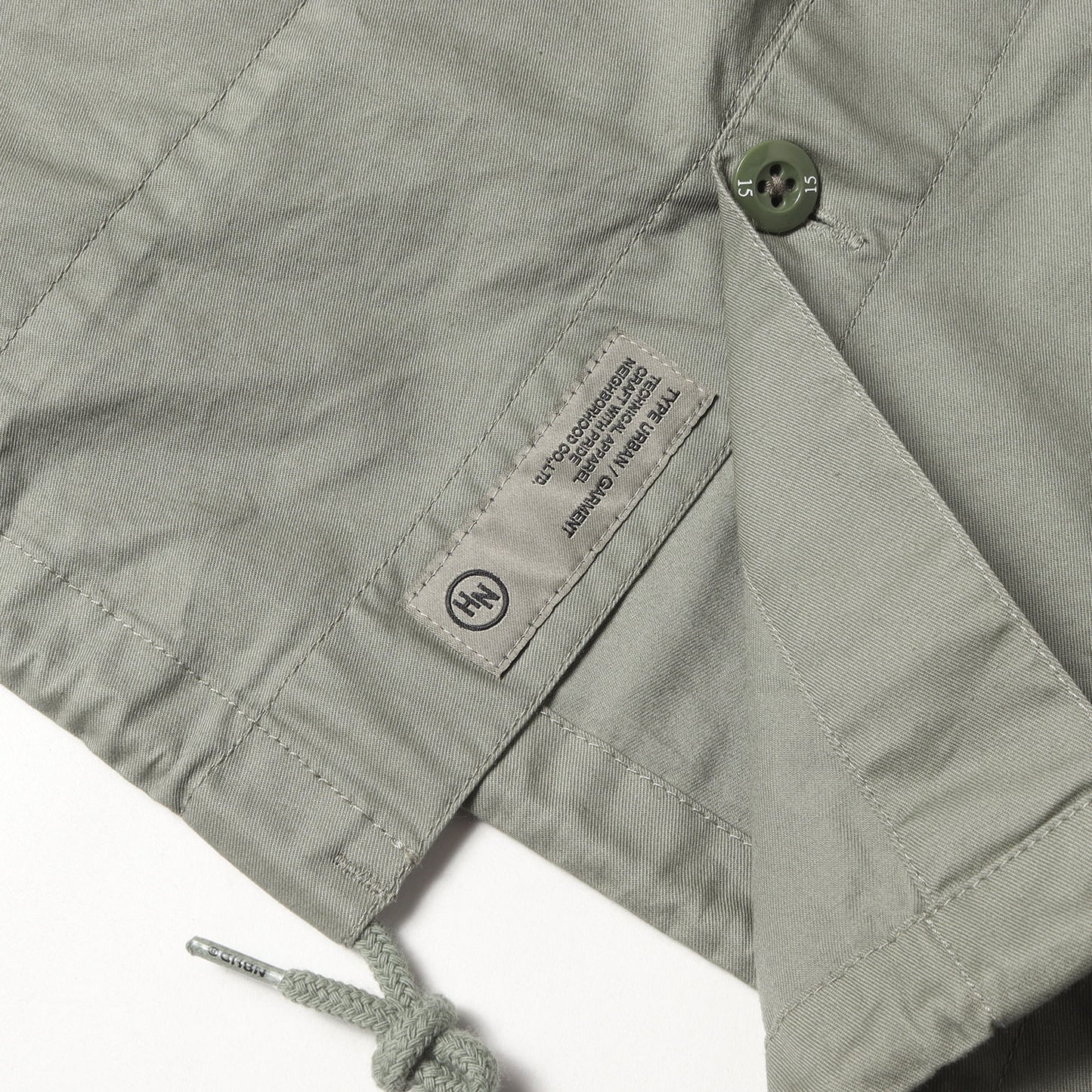 24AW フード付き ストレッチツイル シャツ(HOODED SHIRT LS)