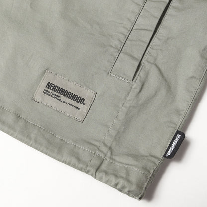 24AW フード付き ストレッチツイル シャツ(HOODED SHIRT LS)