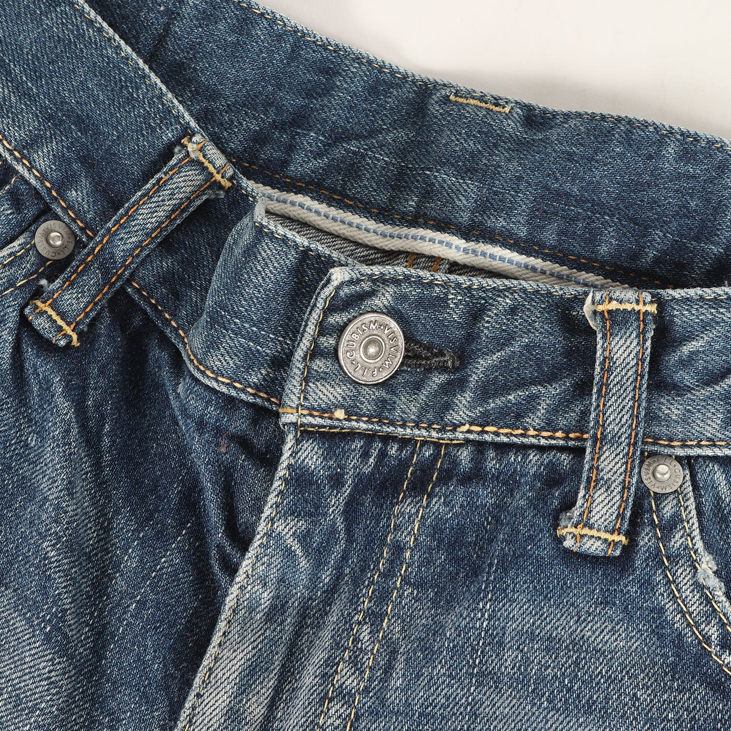 ヴィンテージ加工 スリム デニムパンツ(SOCIAL SCULPTURE DENIM 04 D9)